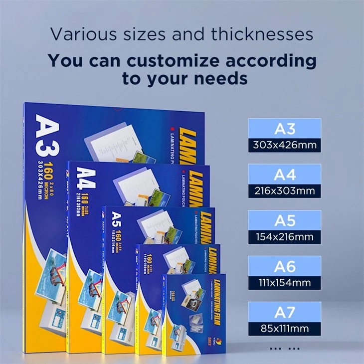 cutomized lamanating pouch film cutomized lamanating pouch film